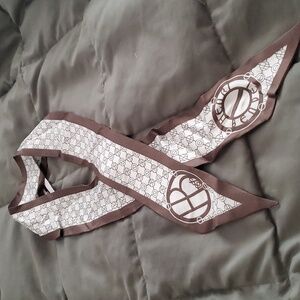 COPY - Henri Bendel Monogram Skinny Twilly- 100% Silk 35" x 4" NWT